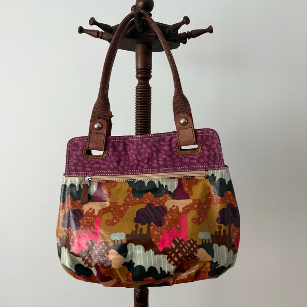🎨 Fossil Key-Per Coated Canvas Print Tote Bag - Picture 3 of 15
